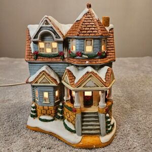 VTG‎ Lefton Colonial Village 1994 Apple Gate House 01327 Lighted Victorian Home